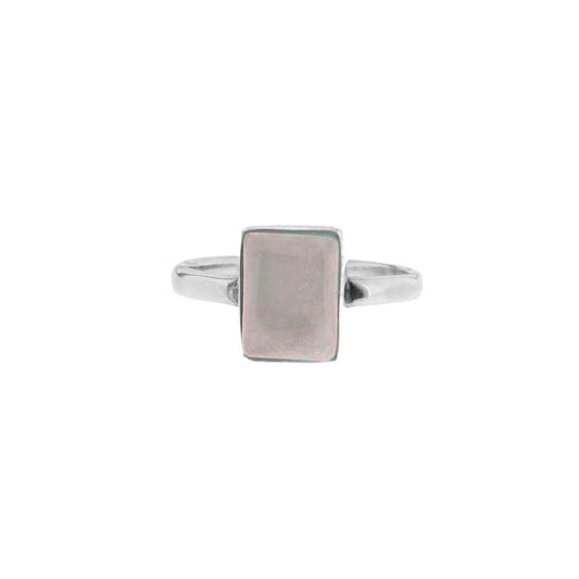 Delyth | Ring 925 zilver met edelsteen rozenkwarts