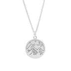 Ketting 925 zilver met berg en landschap | 50 cm
