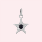 Nisha | Hanger ster met edelsteen | 925 zilver