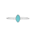 Marlais | Ring 925 zilver met howliet turkoois steen