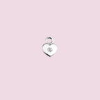 Bedel hartje met witte zirkonia | 925 Sterling Zilver
