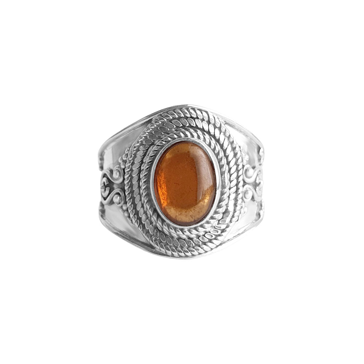 Hina | Ring 925 zilver met hessoniet edelsteen
