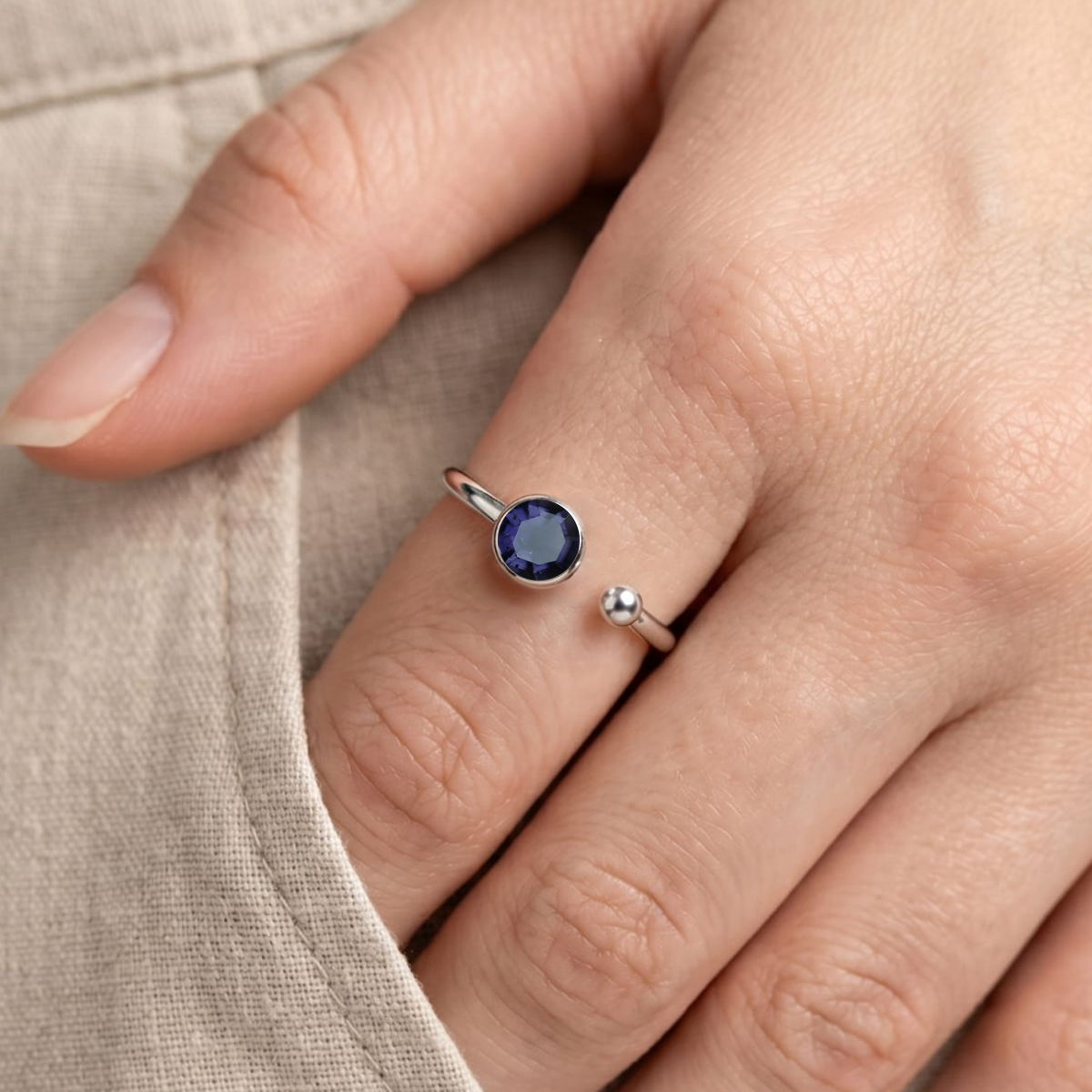 Kiora | Ring 925 zilver met edelsteen