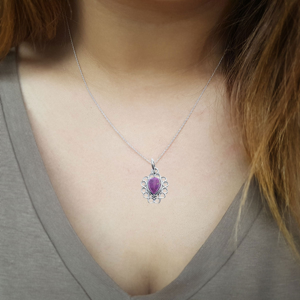 Elodie | Bedel met groene onyx edelsteen | 925 sterling zilver