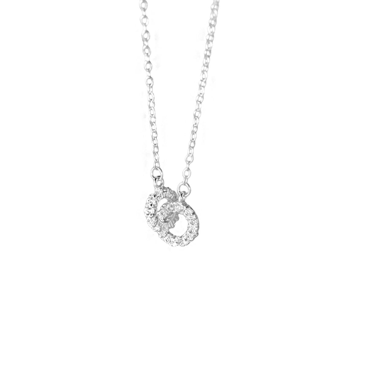 Ketting infinity cirkel met zirkonia | 925 sterling zilver