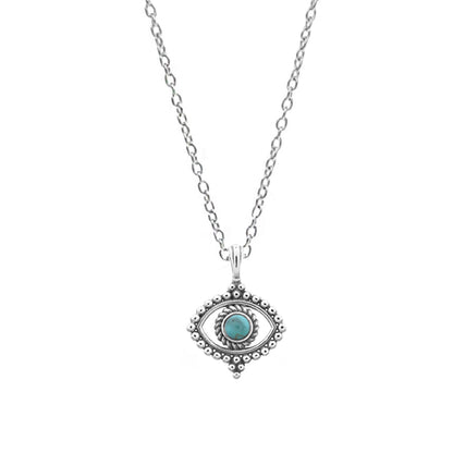 Nahira | Ketting alziend oog blauw | Ketting 925 zilver