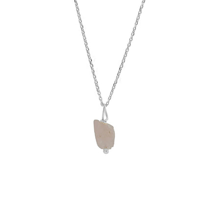 Larsa | Ketting 925 zilver met ruwe edelsteen