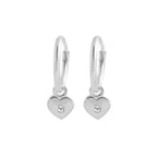 Heart Sparkle | Oorringen 925 zilver met witte Swarovski