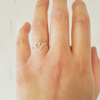 Ring met open hart | 925 sterling zilver