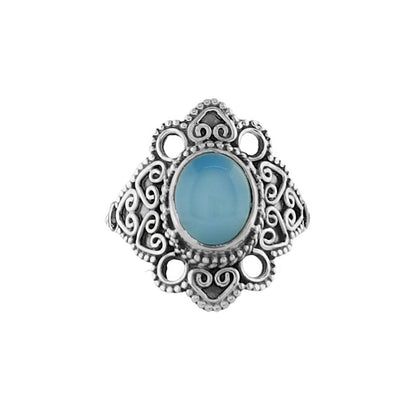 Niamh | Ring 925 zilver met edelsteen chalcedoon