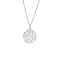 Ketting Boom Bladeren Rond | Ketting 925 zilver