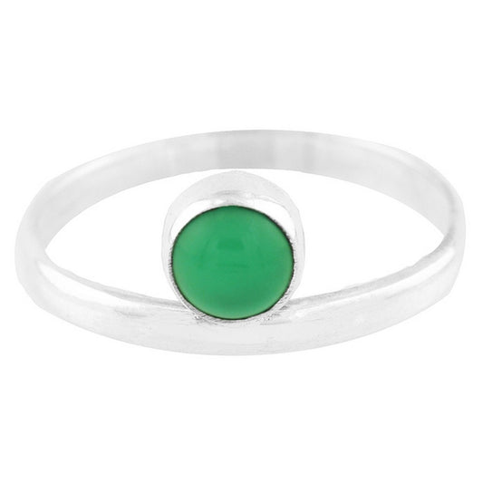 Saina | Ring 925 zilver met edelsteen onyx (groen)