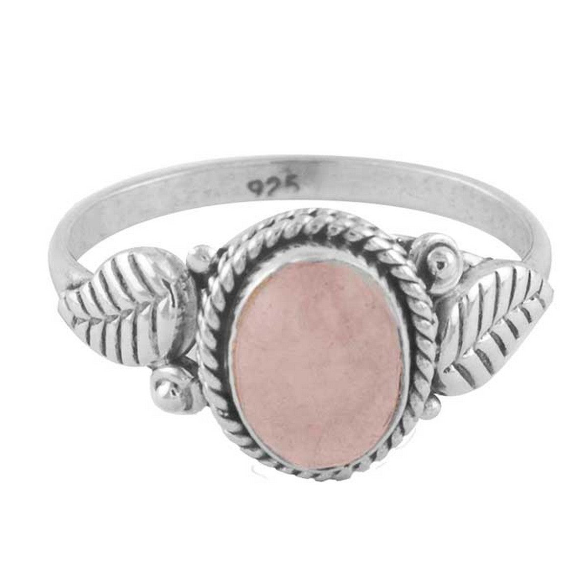 Laural | Ring 925 zilver met rozenkwarts