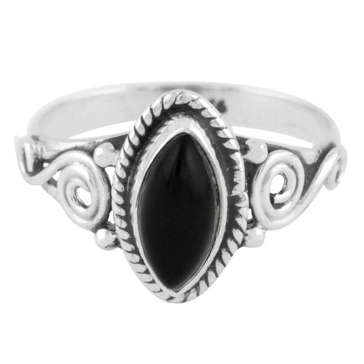 Kaja | Ring 925 zilver met edelsteen zwarte onyx