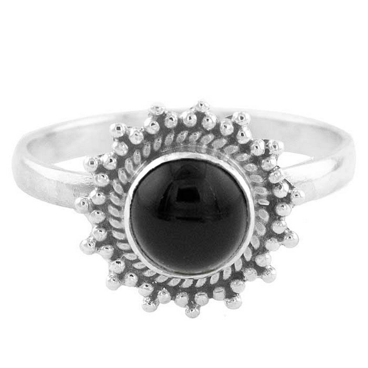 Cyanne | Ring 925 zilver met zwarte onyx