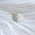 Ketting Boom Bladeren Rond | Ketting 925 zilver