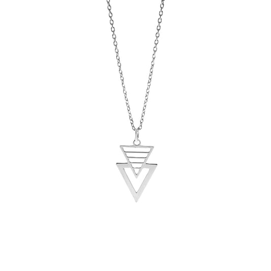 Ketting geometrisch driehoek | 925 zilver