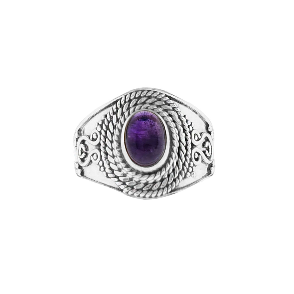 Hina | Ring 925 zilver met edelsteen amethist