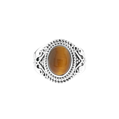 Sahara | Ring 925 zilver met edelsteen tijgeroog