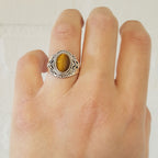 Sahara | Ring 925 zilver met edelsteen tijgeroog