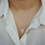 Ketting geometrisch driehoek | 925 zilver