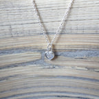 Ketting Mini Hart met Preciosa steentje | 925 zilver
