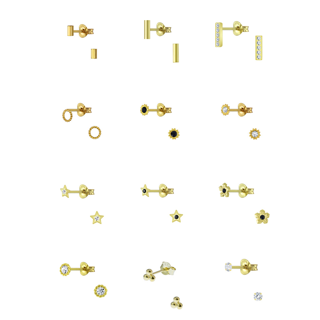 Mini Studs | Oorbellen Goldplated 925 zilver