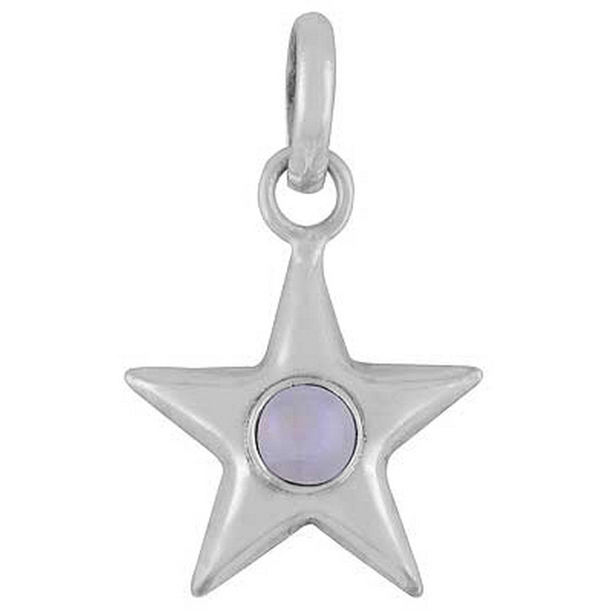 Nisha | Hanger ster met edelsteen | 925 zilver