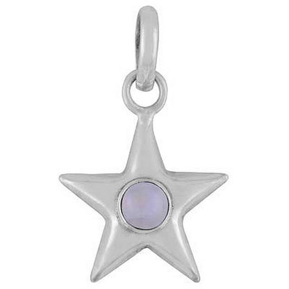 Nisha | Hanger ster met edelsteen | 925 zilver