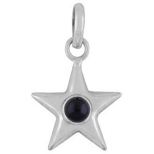 Nisha | Hanger ster met edelsteen | 925 zilver