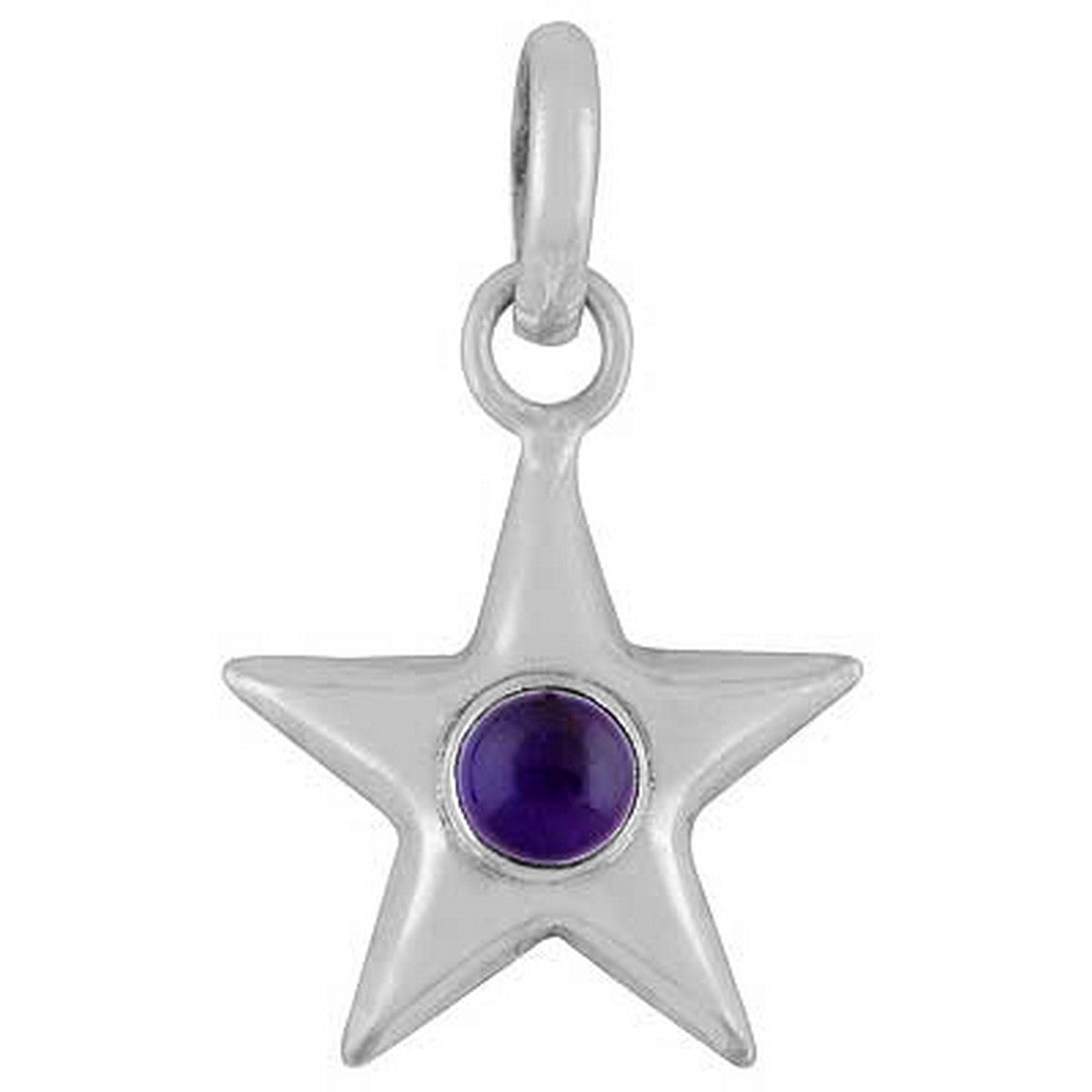 Nisha | Hanger ster met edelsteen | 925 zilver