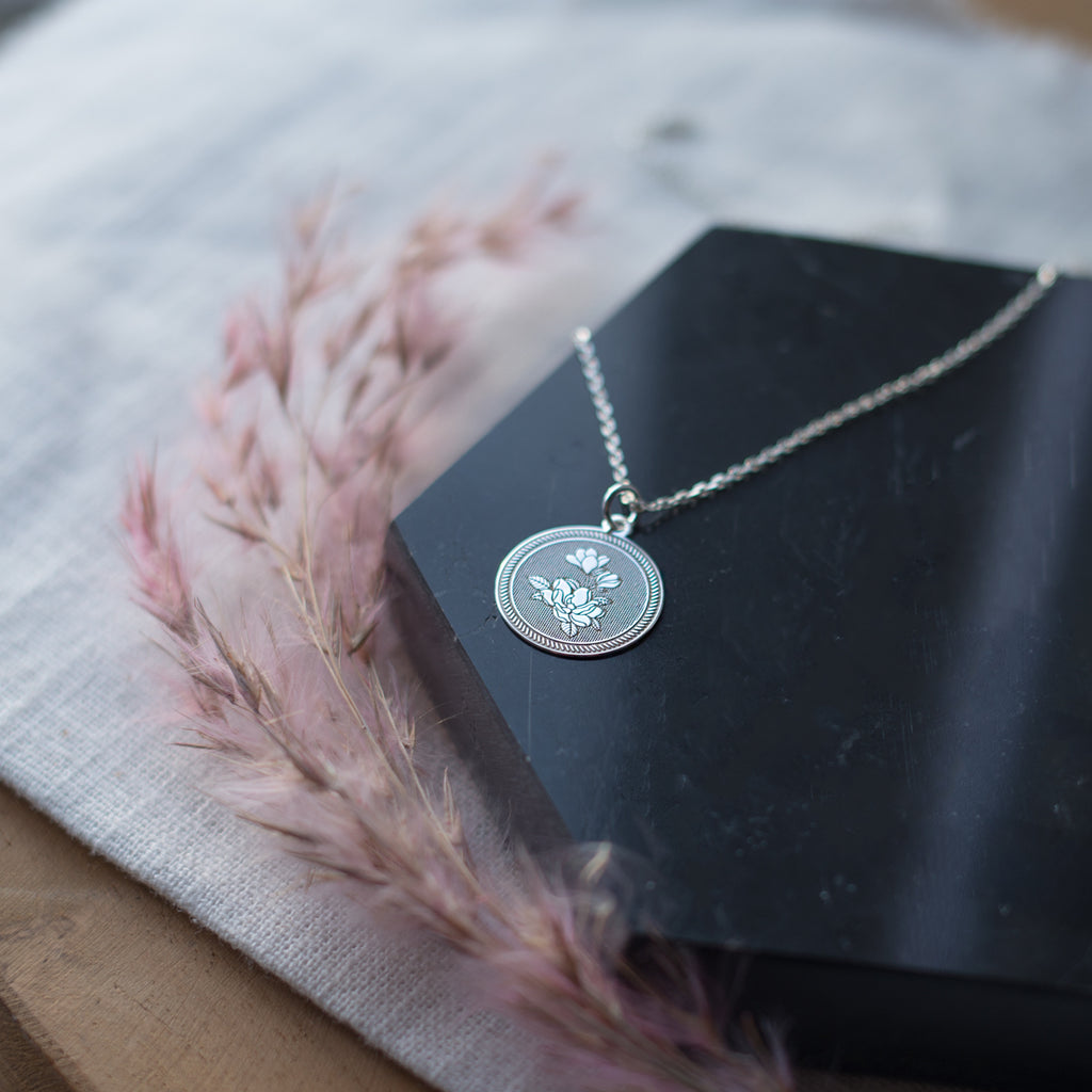 flower-coin-ketting-925-sterling-zilver-2