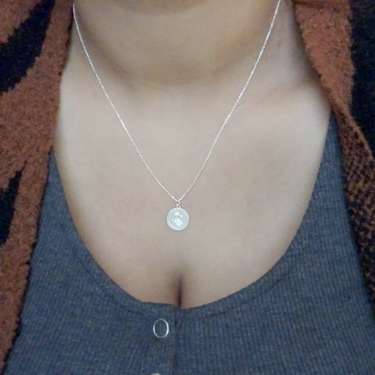 flower-coin-ketting-925-sterling-zilver-3