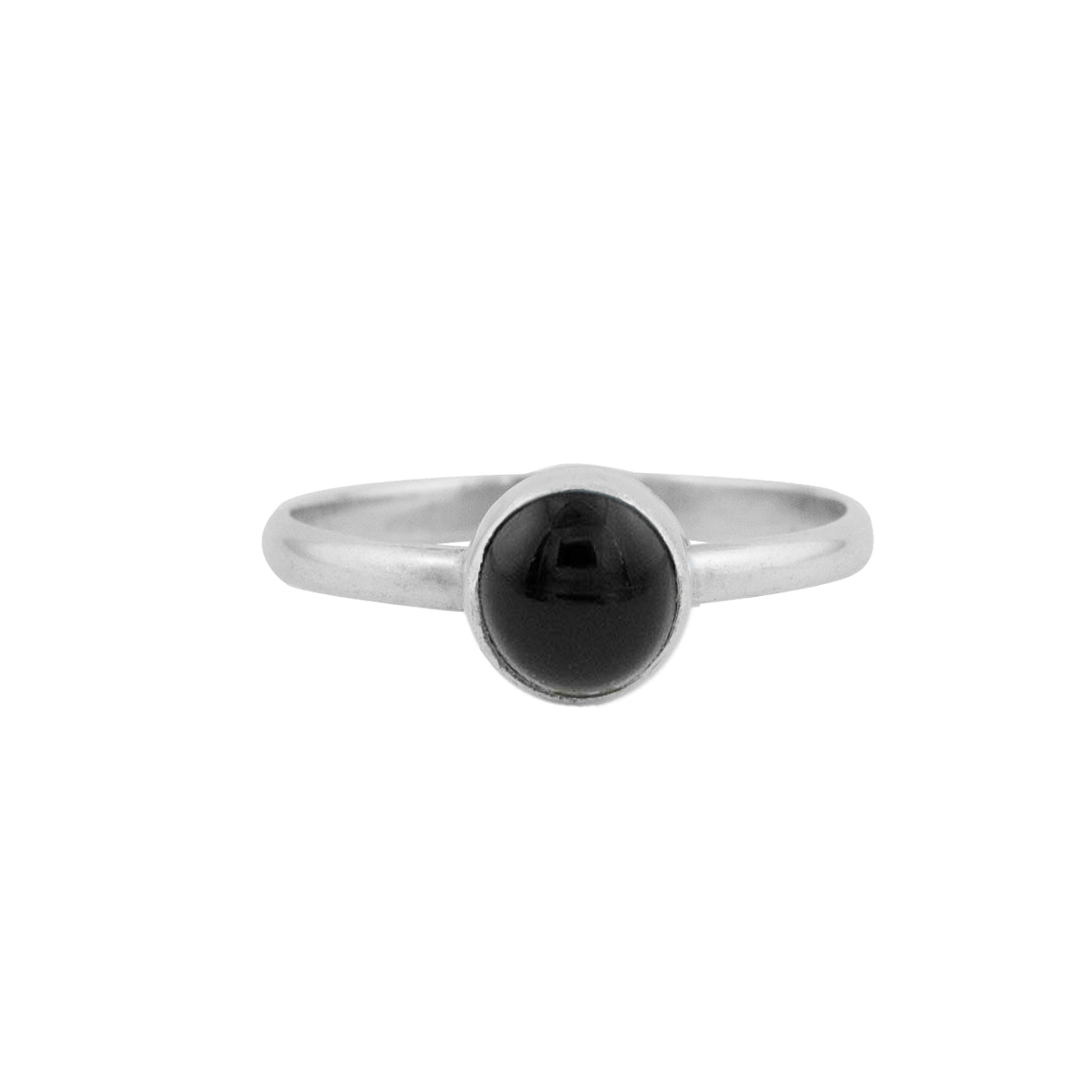Sione | Ring 925 zilver met zwarte onyx
