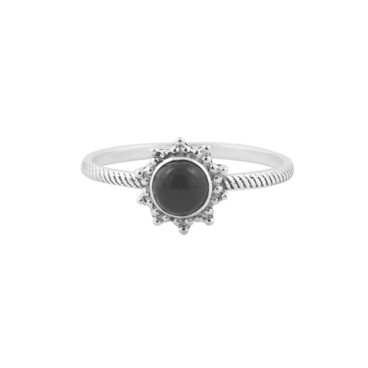 Nitya | Ring 925 zilver met zwarte onyx