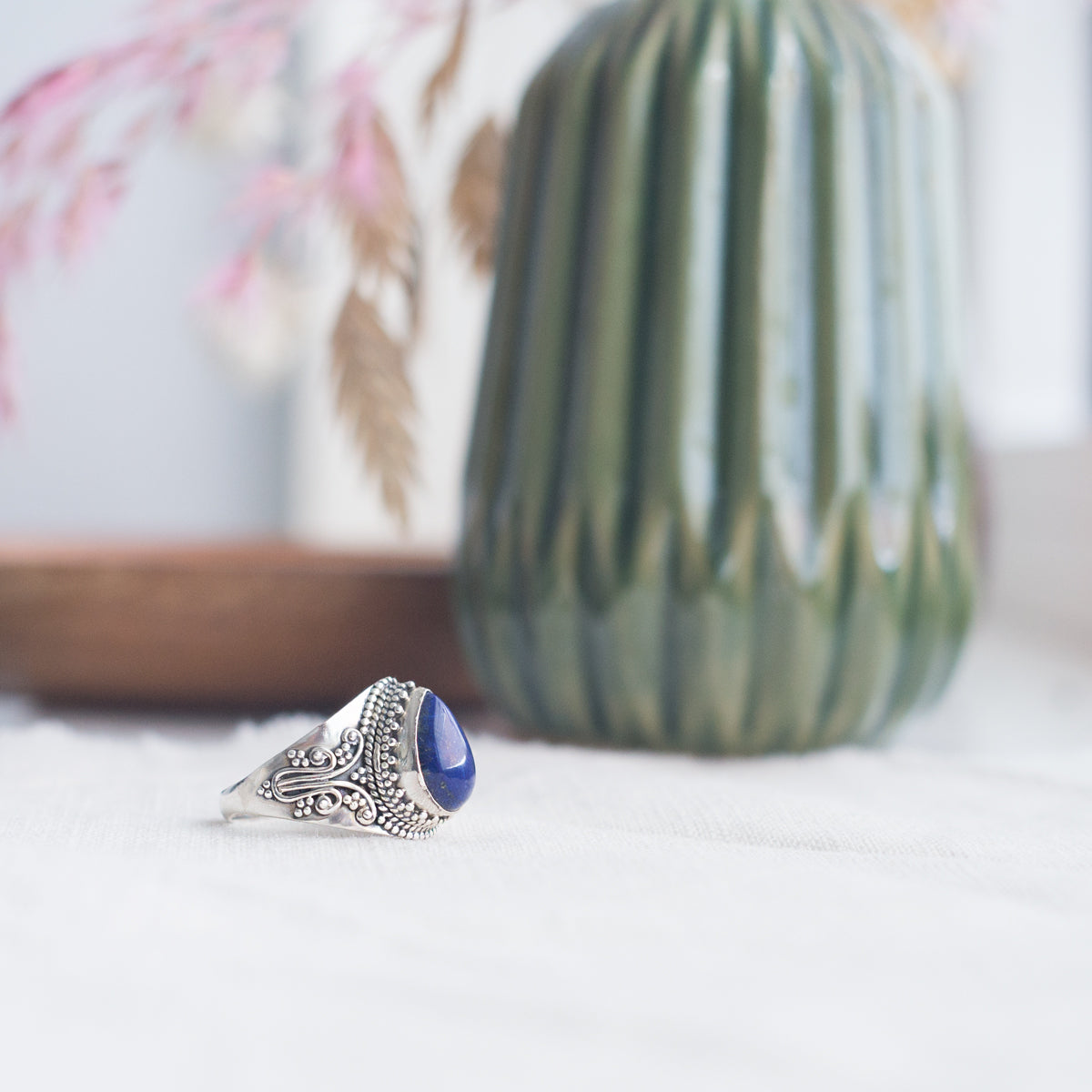 Treasa | Ring 925 zilver met edelsteen lapis lazuli