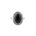 Nori | Ring 925 zilver met zwarte onyx