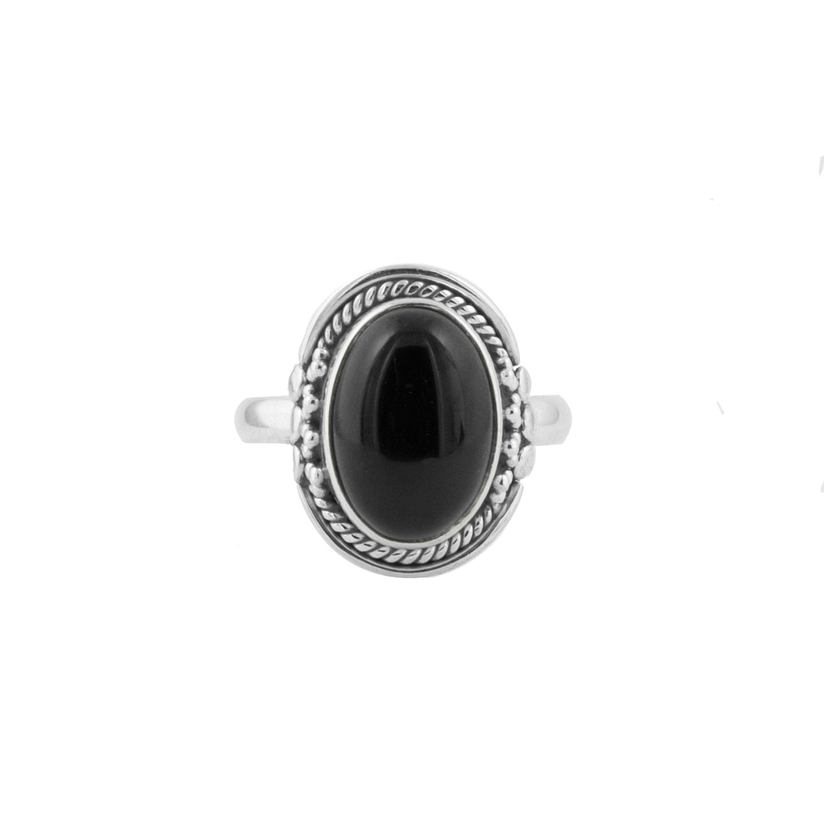 Nori | Ring 925 zilver met zwarte onyx
