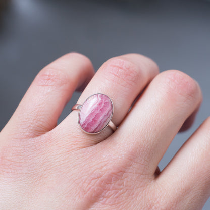 Ramae | Ring 925 zilver met edelsteen rhodochrosiet