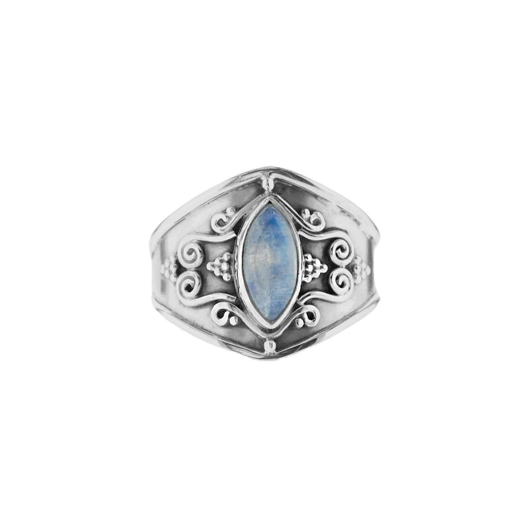 Hiral |  Ring 925 zilver met edelsteen maansteen