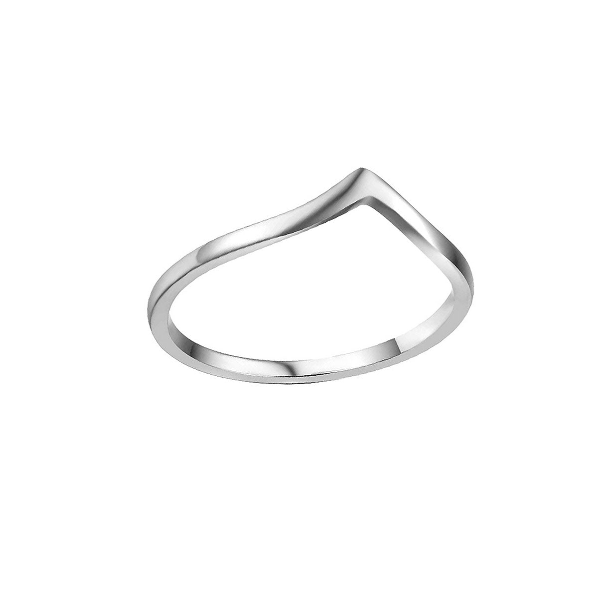 V ring wishbone | Ring 925 zilver
