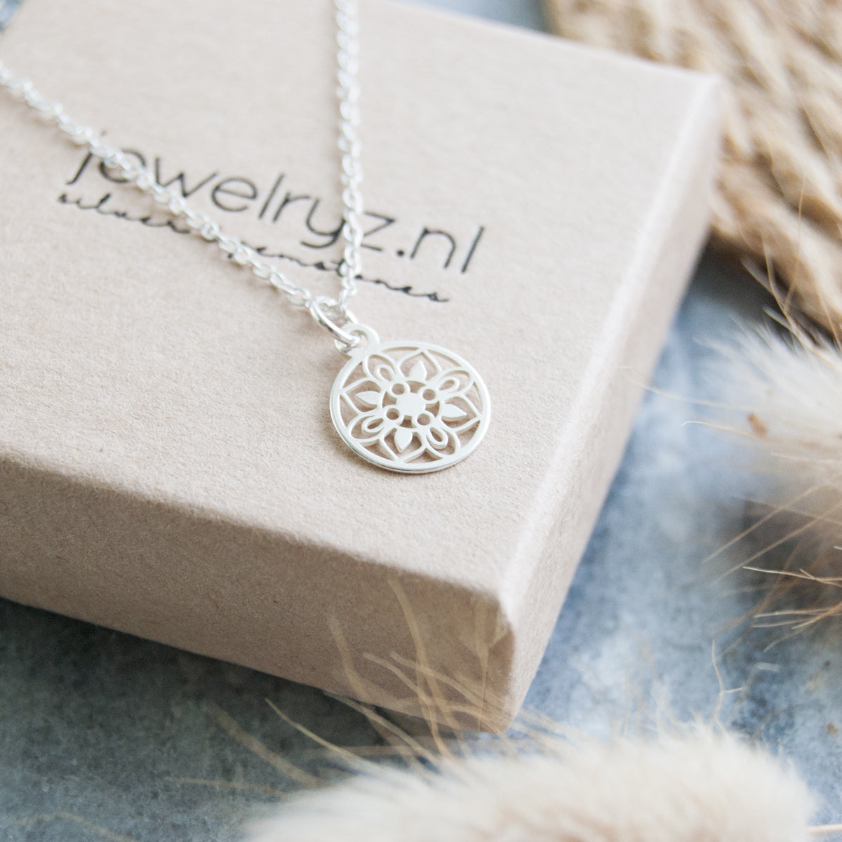 rosette-ketting-925-zilver-3